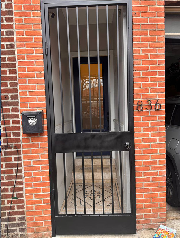Security metal door installation