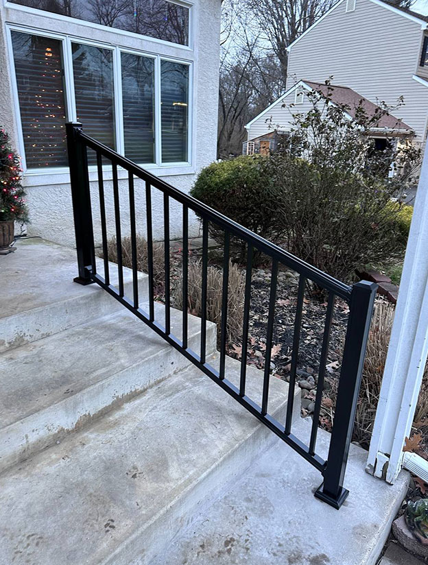 Industrial staircase installation