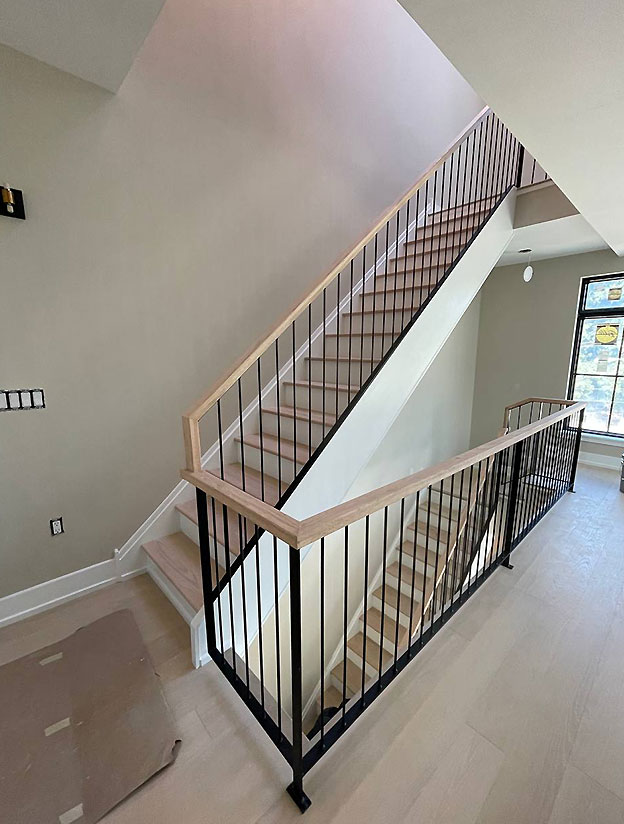 Interior staircase railing upgrade
