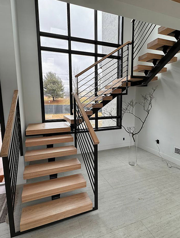Modern floating staircase design