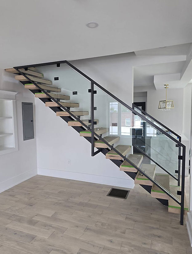 Modern glass railing system